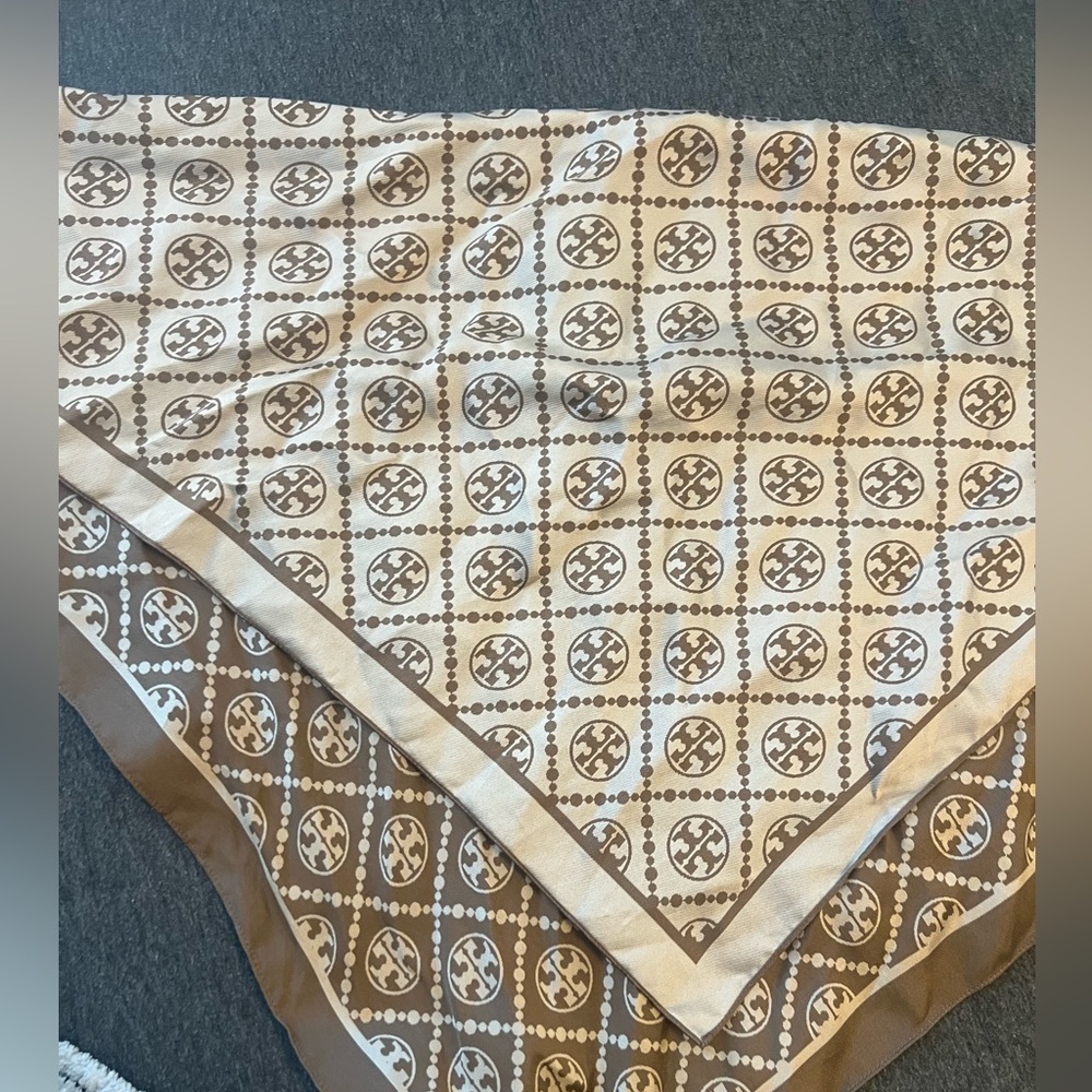 Tory Burch Monogram Two Tone Scarf